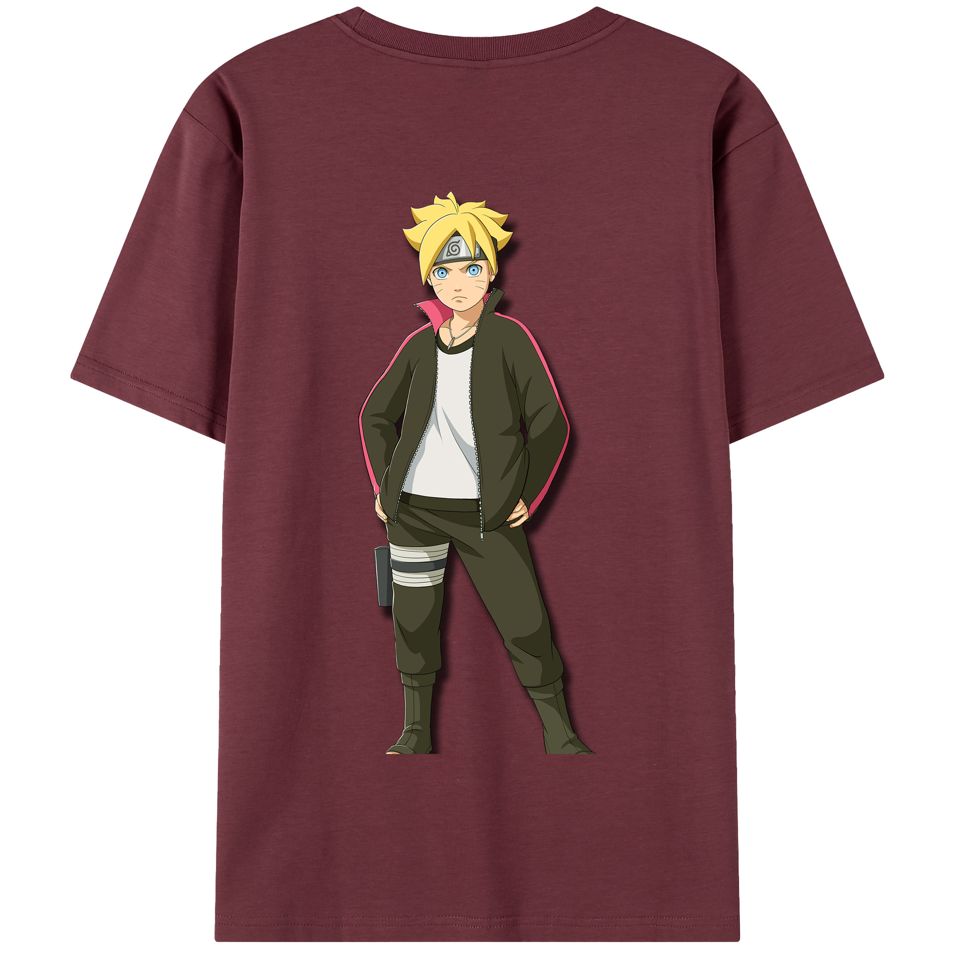 （画像用） NARUTO -ナルト- うずまき ボルト Uzumaki Boruto 綿100％半袖Tシャツ（背面プリント）